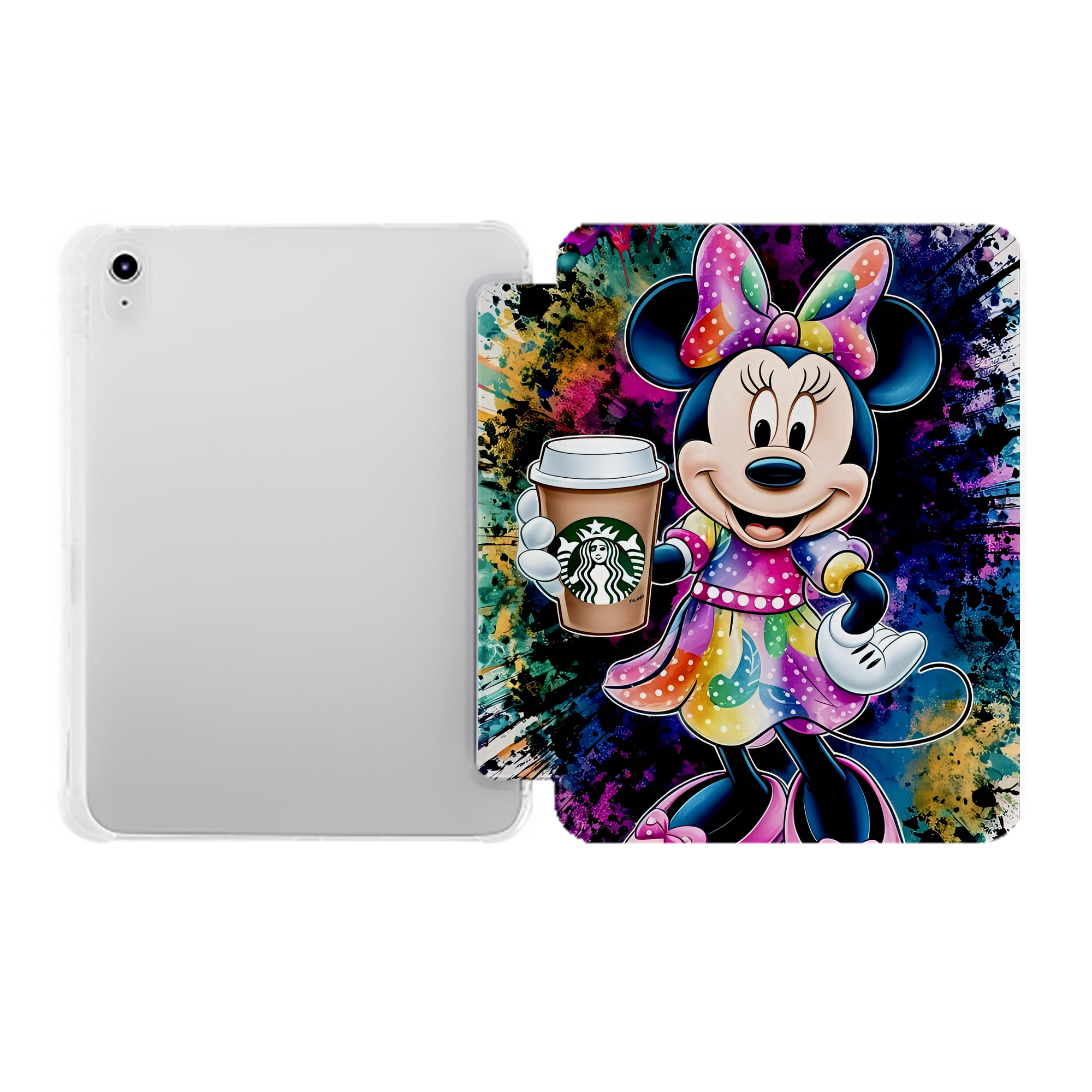 （画像用） ミッキーマウス Mickey Mouse IPad ケース ペン収納付き 三つ折りスタンド PUレザー×シリコン 対応機種9.5/10.5/10.9インチ